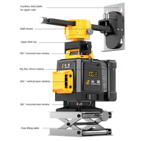 Nouveauté : Niveau laser numérique portable multifonctionnel 4D 16 lignes vertes pour les projets de construction, de carrelage et de nivellement du terrain