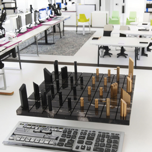 Échiquier <span class=keywords><strong>XO</strong></span> classique personnalisable avec pièces métalliques multicolores, décoration de table en or noir - Product Image 3