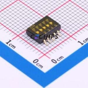 DS-05P DIP Switch SMD,P=1.27mm Switch Flat Toggle, Groove Type Single Pole Single Throw 5 1.27mm - Product Image 1