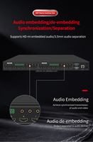 Commutateur matriciel HDMI 8x8 avec extracteur audio, EDID, RS232 et télécommande IR pour salle de contrôle de visioconférence