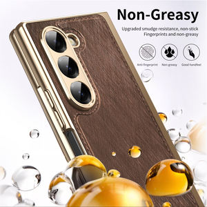 Coque de téléphone en fil d'or pour <span class=keywords><strong>Samsung</strong></span> Z Fold 6 5 4 3 avec écran en film trempé électroplaqué pour Z Fold 6 - Product Image 3