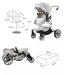 <span class=keywords><strong>Poussette</strong></span> Bébé 4 en 1 Haut de Gamme 3 en 1 Landau Design <span class=keywords><strong>Coque</strong></span> d'Œuf Robuste Nacelle Personnalisée - Product Image 6