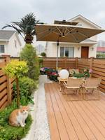Kit complet de terrasse moderne en composite bois-plastique (WPC) pour extérieur, décoratif, avec gaufrage 3D, imperméable et lisse