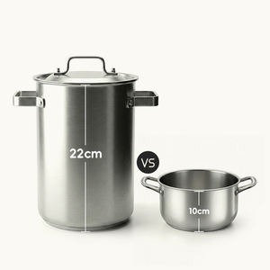 Vente Flash : Poêle à Frire Profonde en Acier Inoxydable 304 à Double Poignée Haute <span class=keywords><strong>pour</strong></span> Cuisine Domestique, Cuisinière à Gaz, Table de Cuisson à <span class=keywords><strong>Induction</strong></span> et Usage Commercial - Product Image 3