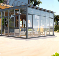 Véranda Moderne Écologique à Toit Rétractable Alimentée par Énergie Solaire, Serre Pliante Extérieure en Verre pour Hall, Entrepôt, Hôtel, Chambre
