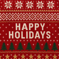 Sweater Natal Vintage Pria dengan Cetakan Huruf Happy Holidays, Motif Salju, Pohon Pinus, dan Rajutan Fair Isle, Pullover Natal.