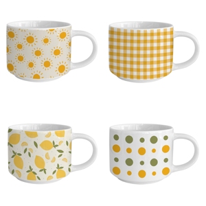 Tasse à latte en céramique artisanale durable, motif jaune, pour boissons chaudes, idéale pour les cadeaux d'affaires – Meilleure vente - Product Image 5
