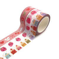 Ruban de masquage Washi personnalisé imprimé simple face, activé par l'eau, en acrylique, imperméable