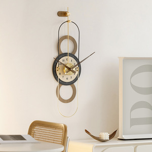 Nordic Minimalist <b>Wall</b> <b>Clock</b> Geometric Design <b>Silent</b> Quartz Movement Battery Powered Living Room Dining Room Decor - Product Image 2