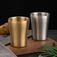 Mug tasse en métal doré sublimation personnalisé coréen thé eau acier inoxydable double paroi luxe tasse à café