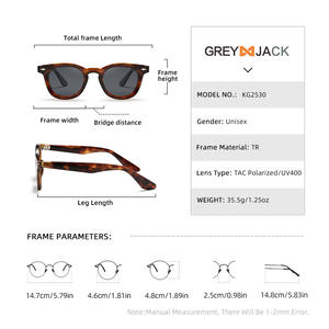 Gafas de Sol Polarizadas para Mujer Grey Jack, Protección UV400, Marco TR90, Lentes TAC Tipo 3, Diseño Moderno - Product Image 3