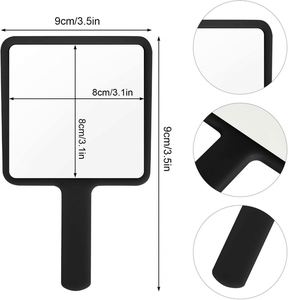 Private Label LOGO Personalized ABS Plastic Small Compact Handheld <b>Square</b> Durable Makeup <b>Mirror</b> Custom Cosmetic Hand <b>Mirror</b> for - Product Image 2