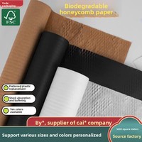 Kemasan Bungkus Kertas Ramah Lingkungan Sarang Lebah, Dapat Disesuaikan, Untuk Toko Bunga, Gulungan Kraft Grosir, Pelindung Keramik & Kaca