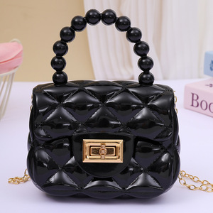 Bolso de Moda para Mujer, Tipo Jelly, Mini Bandolera con Perlas, Bolso Portátil para Teléfono y Monedas - Product Image 5