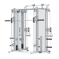 Máquina Smith Comercial, Entrenador Funcional, Polea de Doble Cable, Estación Múltiple, Rack de Potencia para Entrenamiento de Fuerza, Gimnasio, Fitness