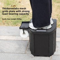 Toilette pliante portable pour le camping en plein air - Utilisation pour adultes et enfants, compatible avec les voitures et les chevaux