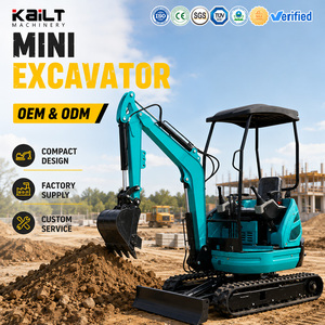 Compact Excavator 2 Ton Mini Digger Crawler Machine CE Approved Rubber Tracks for <b>Pool</b> Digging in Backyard - Product Image 5