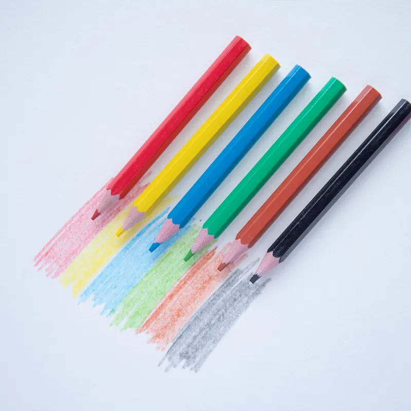 Lápis de cor de fábrica para estudantes lápis de lápis de cor lápis com logotipo personalizado