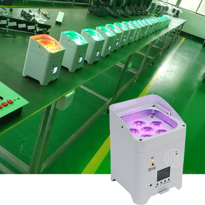 Podiumverlichting 6X18W Draadloze Dmx Batterij Aangedreven Wifi <span class=keywords><strong>Led</strong></span> Dj Uplights <span class=keywords><strong>Par</strong></span> Up Light Voor Bruiloftsfeest Bar - Product Image 2