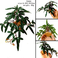 Plantes artificielles de qualité supérieure pour reptiles, adaptées aux dragons barbus, geckos crêpus, lézards, grenouilles et tortues, pour l'enrichissement des terrariums.