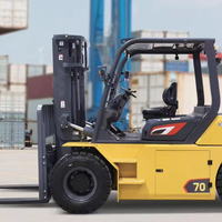 Chariot élévateur électrique XVB70-QL8-G de 7 tonnes à batterie, contrepoids, avec charge rapide pour l'industrie du verre céramique et minière