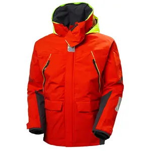 Men's Waterproof Windproof Breathable Sailing Jacket Marine Rain Jacket With Hood Hiking Jacket