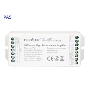 Amplificateur LED RGBW haute performance Miboxer Mi Light <span class=keywords><strong>PA4</strong></span> 4 canaux avec contrôle sans fil DC12-24V 6A/canal - Product Image 1