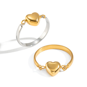 Anillo de Corazón en Oro de 18K con PVD para Mujer, <span class=keywords><strong>Acero</strong></span> <span class=keywords><strong>Inoxidable</strong></span>, Diseño Único, Joyería Moderna para Uso Diario, Resistente al Deslustre, Regalo Elegante - Product Image 6
