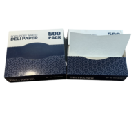Papier alimentaire en gros, imprimé, intercalé, 10x10,75 pouces, qualité alimentaire, feuilles de papier ciré pour emballage de hamburgers et sandwichs