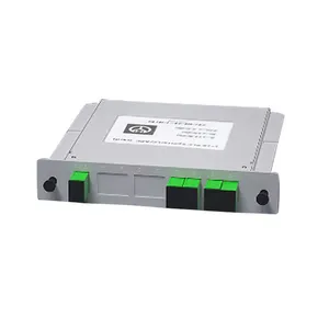 光纤分路器1x2盒式卡插入光Plc分路器1:2端口光纤分路器
