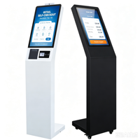 Kiosco de pie con pantalla táctil de 17, 19, 15.6, 21.5, 32, 43 pulgadas, Android RK3568 RK3588 Octa-Core, 10 puntos táctiles, FHD, IP65, impresora y escáner de código de barras