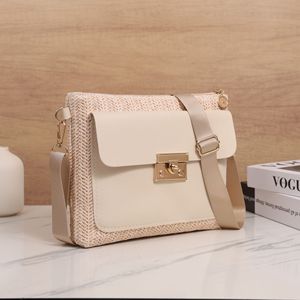 Ladies' <strong>Bag</strong>: Stylish and Simple Woven Square <strong>Bag</strong>, Versatile Crossbody/Shoulder <strong>Bag</strong> with Lock Snap - Product Image 4