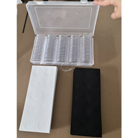 Boîte de rangement pour pièces de monnaie en argent avec 100 étuis ronds pour pièces de 40 mm, boîtes de rangement pour pièces commémoratives