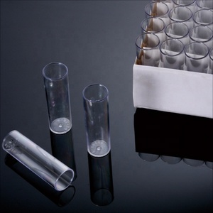 Venta al por mayor laboratorio apilable investigación genética 24*95mm 12*52mm plástico PS PP transparente Drosophila Vial tubo de cultivo con fondo plano - Product Image 1