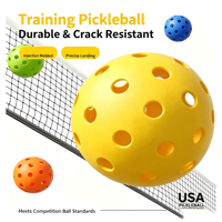 Balles de pickleball rotatives XT-40 portables pour l'extérieur, 40 trous, approuvées USAPA, logo personnalisé, plusieurs couleurs, pour enfants et adultes