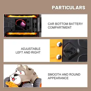 DWI 2.4G RC Roue Universelle Animal Camion Jouets Dessin Animé Télécommande Grizzly Bear Hors Route Escalade Voiture Cadeaux D'anniversaire pour Enfants - Product Image 5
