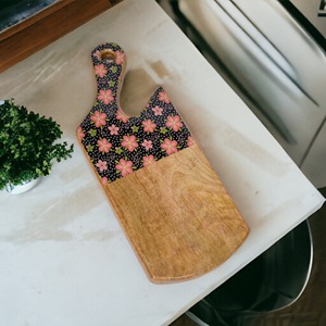 Tabla de cortar de madera de cocina para carne, queso, verduras, tabla de cortar esmaltada de carnicero, bloque de cortar multiusos - Product Image 5