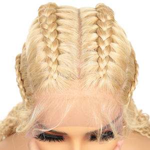 <span class=keywords><strong>Coiffure</strong></span> bouclée lâche, adaptée aux boucles blondes suisses, fibres à basse température, faciles à coiffer, perruques - Product Image 2
