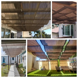 Épaissir café couleur télescopique vague pare-soleil Net maison cour Gazebo <span class=keywords><strong>verre</strong></span> chambre auvent résistant aux UV pare-soleil <span class=keywords><strong>voile</strong></span> - Product Image 6