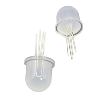 WS2812B 12mm 3 en 1 RGB Pleine couleur Diffusion ronde Tête 60 degrés Pixel adressable Diode LED traversante 800kbps pour guirlande lumineuse LED