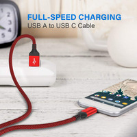Kabel USB A ke C 3A Transfer Data Sinkronisasi PD Kabel USB 3.0 Pengisian Cepat Tipe C 1M/2M/3M Kabel Data Jalinan Nilon untuk Android