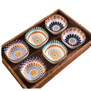 Juego de Vajilla Cuadrada de Porcelana Japonesa Retro Bohemia Ecológica, Apta para Lavavajillas, para Fiestas, Aperitivos, Hogar, Única y Elegante - Product Image 1