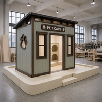 Équipement de terrain de jeu intérieur pour enfants, maison de jeu de rôle pour animaux de compagnie avec aménagement intérieur interactif pour projets de cafés ludiques