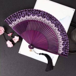 Éventail pliant portable de 21 cm en soie de style japonais, coloré et tendance, en bambou, pour la décoration intérieure et la photographie - Product Image 6
