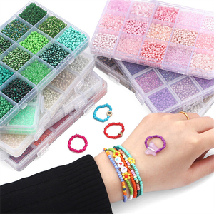 Kit de perles de rocaille de couleurs printanières, 15 pièces, tailles variées, avec mini kit de perles de rocaille en verre – Meilleures ventes - Product Image 2