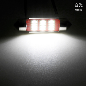 Coche led flecha doble luz decodificación canbus 12 SMD 4014 luz de la bóveda del coche placa de la lámpara - Product Image 5