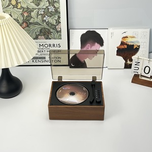 Reproductor de CD Retro, Altavoz Inalámbrico Recargable con BT5.0, Reproductor de Música Portátil para el Hogar, Disfrute Diario de la Música - Product Image 3