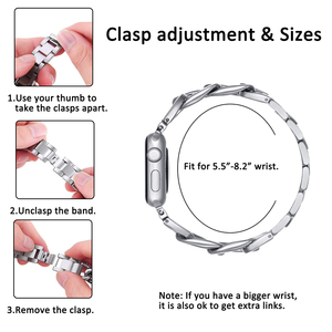 Bracelet en or pour montre 40mm 41mm 38mm 45mm 44mm 42mm Série Laudtec <span class=keywords><strong>8</strong></span> 7 6 5 4 3 SE - Product Image 4
