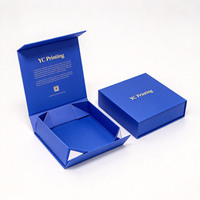 Boîtes cadeaux rigides en carton pliables avec logo personnalisé, emballage de luxe, boîtes en papier magnétique avec couvercle pour les petites entreprises