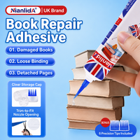 Adhésif de reliure Nianlida 50 ml, résine polymère à séchage lent, transparente et flexible, pour la réparation des dos de livres et des documents en papier